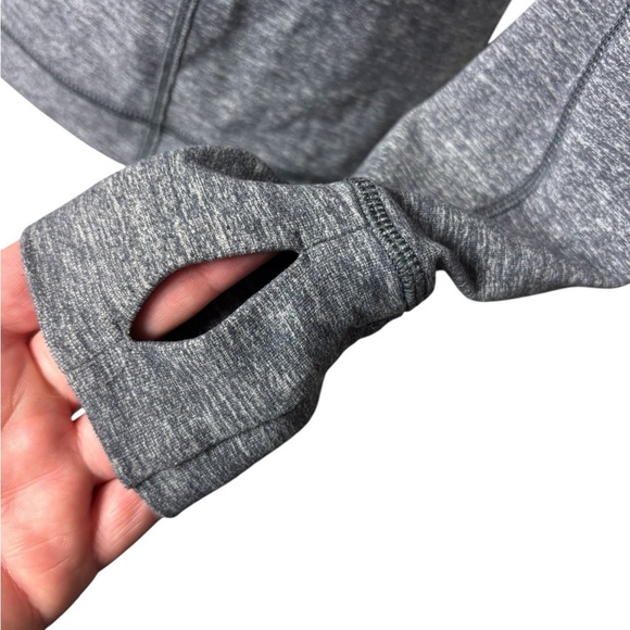 Lululemon Rulu Pace Setter Half Zip Pullover | Heathered Grey Size 4 - Picture 4 of 8